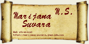 Marijana Suvara vizit kartica